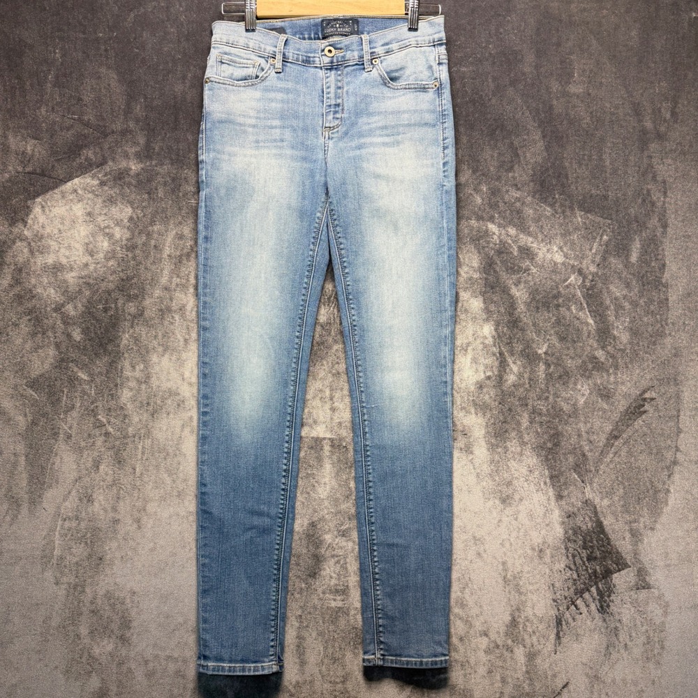 Lucky Brand Jeans Womens 4/27 Blue Cotton Brooke Skinny Mid Rise Light Wash